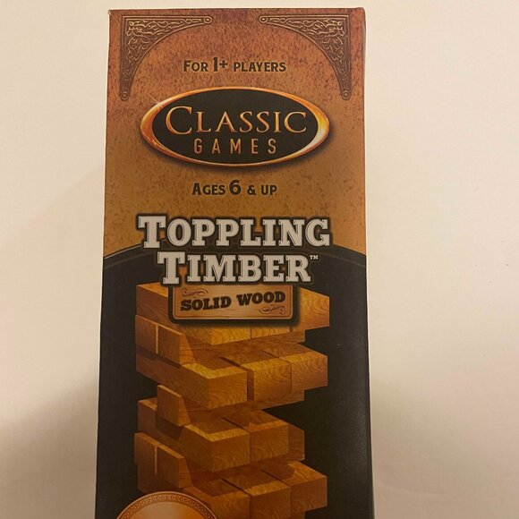 NIB- Strategy & Nerves Stacking Game, Toppling Timber 39 Solid Wood Pieces- NIB - Picture 1 of 1